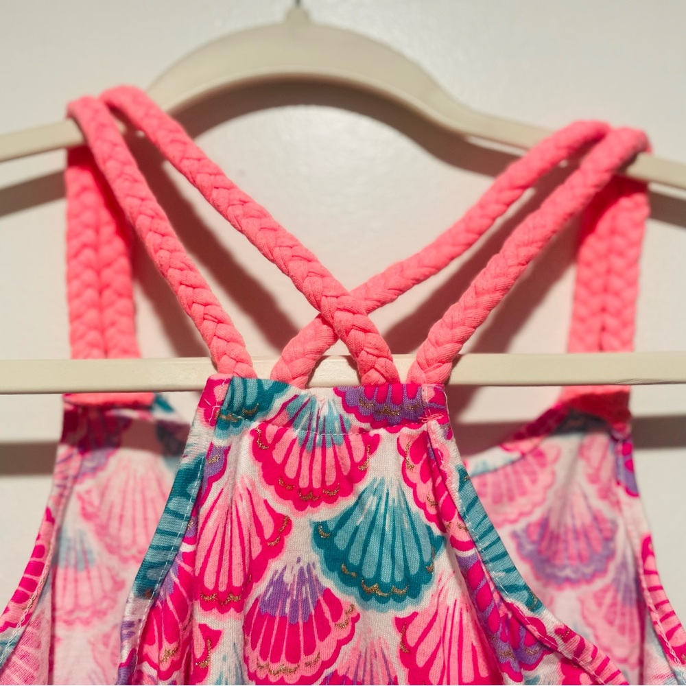 Tommy Bahama Gold Glitter Colorful SeaShell Pattern Romper - Picture 5 of 6